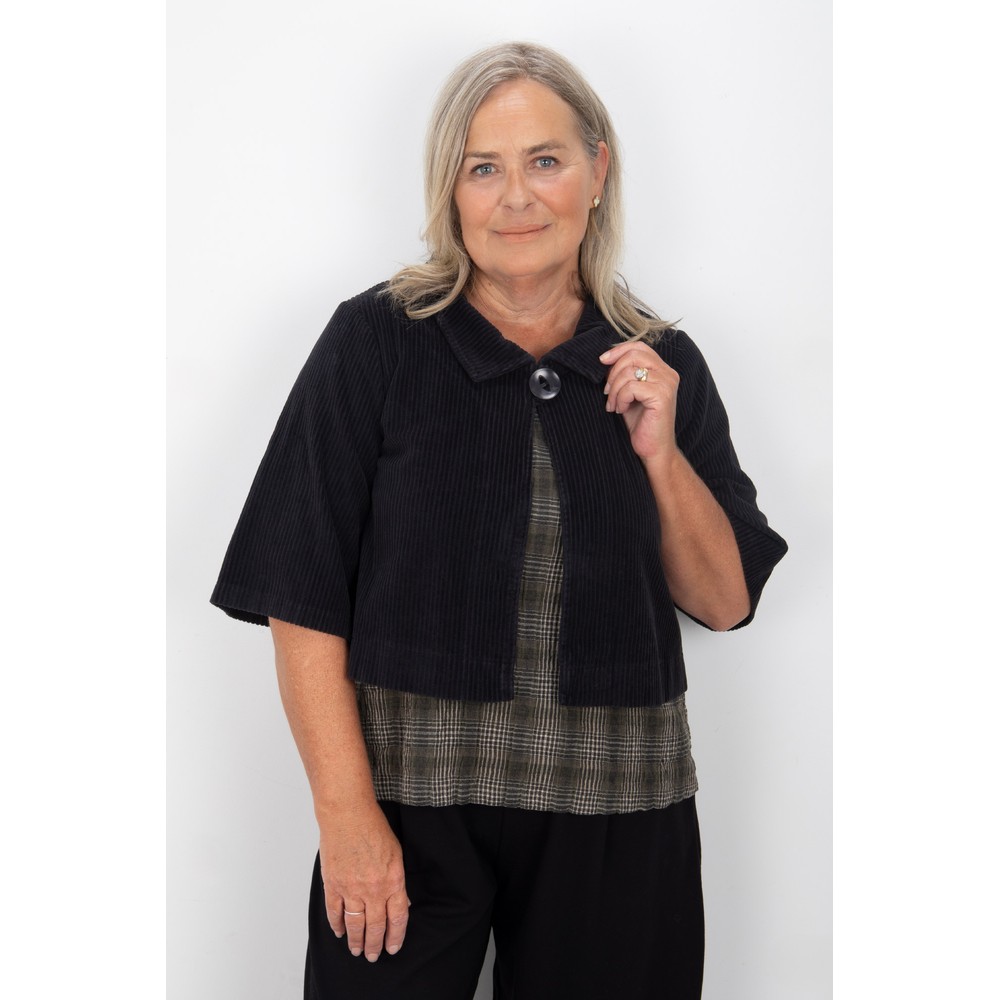 Thing Carina Anthracite Heavy Cord Crop Jacket Anthracite