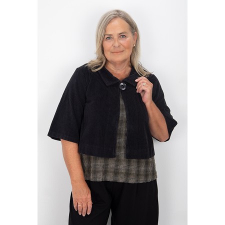 Thing Carina Anthracite Heavy Cord Crop Jacket - Grey