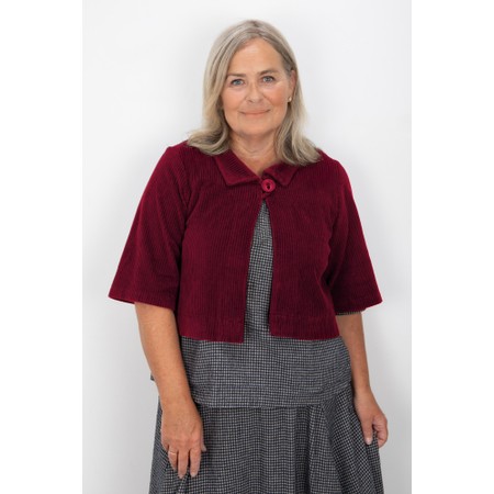 Thing Carina Wine Heavy Cord Crop Jacket - Red