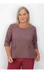 Thing Wine Dora Wine Mini Check Slit Pocket Top  