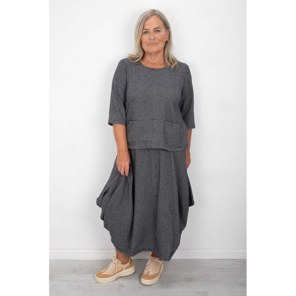 Thing Dagmar Navy Mini Check Skirt Navy