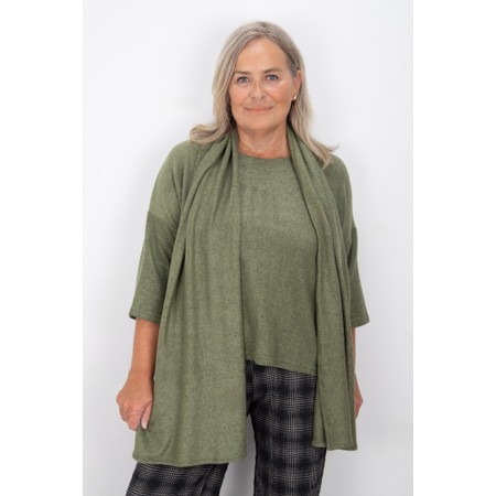 Thing Wiley Herb Long Soft Knit Scarf - Green