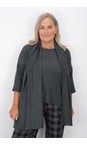 Thing Anthracite Wiley Anthracite Long Soft Knit Scarf  