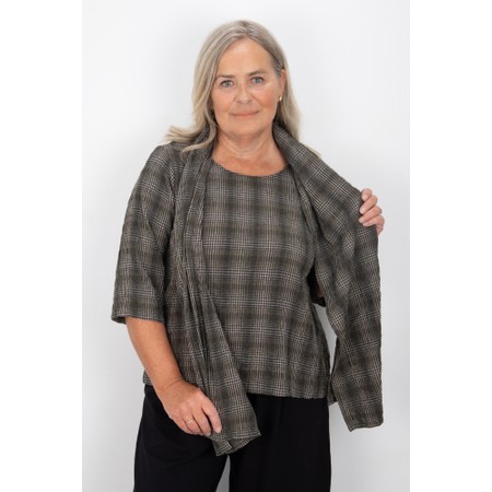Thing Dorris Herb Structured Check Scarf - Green