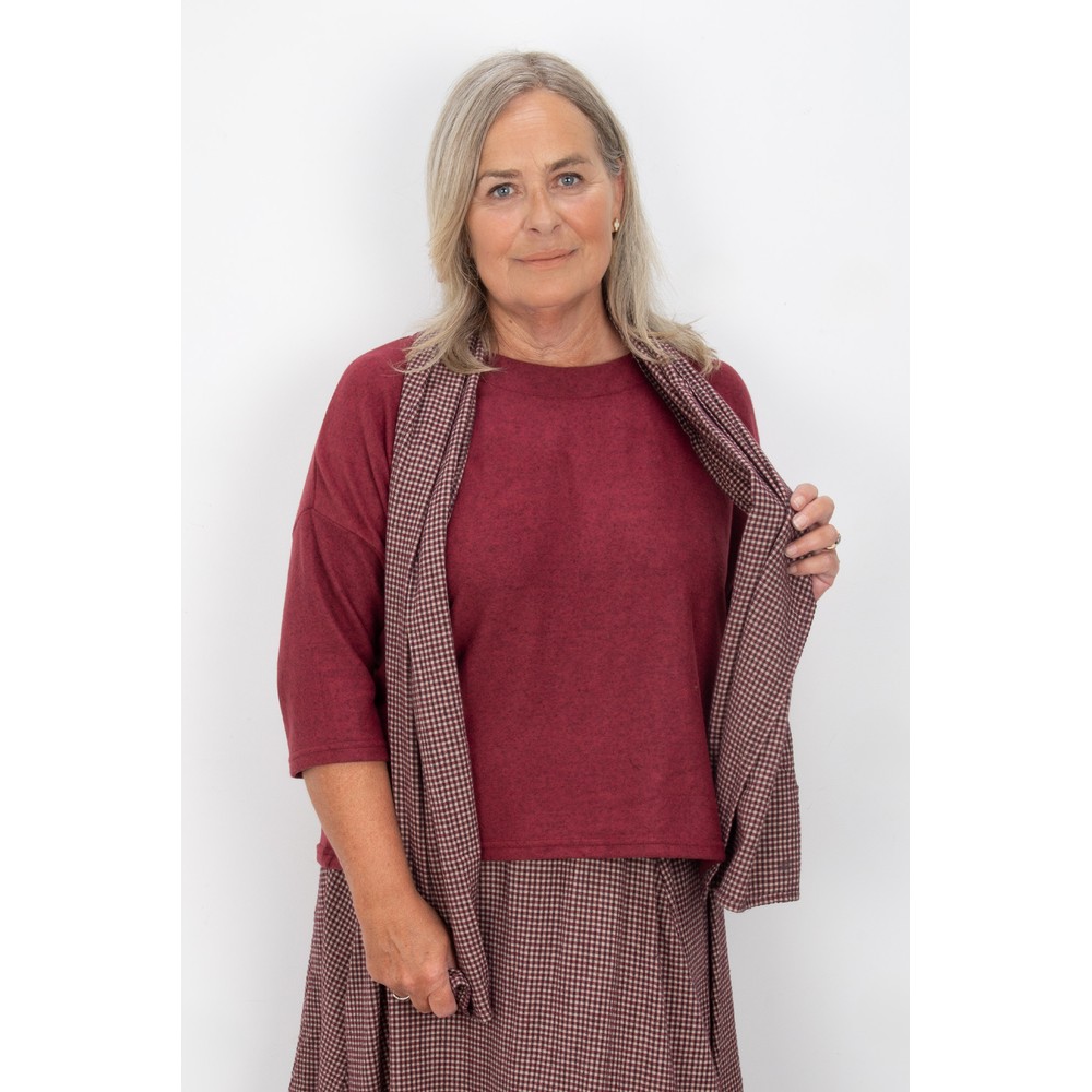 Thing Dinna Mini Check Scarf Wine
