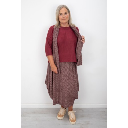 Thing Dagmar Wine Mini Check Skirt - Red