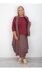 Thing Wine Dagmar Wine Mini Check Skirt  