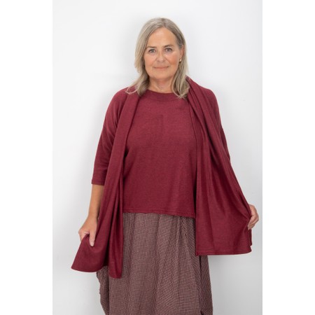 Thing Wiley Wine Long Soft Knit Scarf - Red