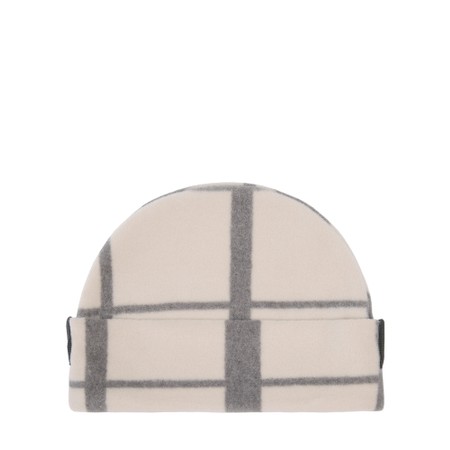 Henriette Steffensen Classic Fleece Clan Print Beanie Hat - Beige