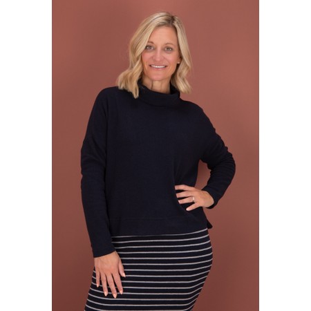 Mama B Moyet Notte Plain Fleece Jumper - Blue