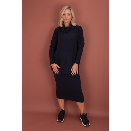 Mama B Oversized Bill U Notte Plain Fleece Jumper - Blue