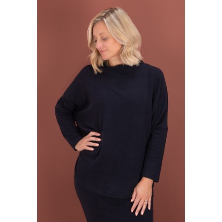 Mama B Spino U Notte Relaxed Plain Fleece Top - Blue