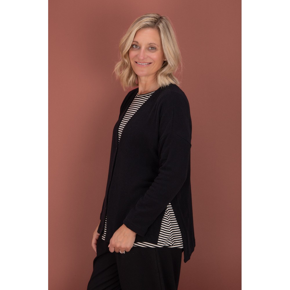 Mama B Cosmico Nero Swingy Cardigan Nero