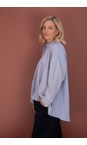 Mama B Blue Stripe Accesa T Oversized Stripe Shirt  