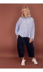 Mama B Blue Stripe Accesa T Oversized Stripe Shirt  