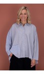 Mama B Blue Stripe Accesa T Oversized Stripe Shirt  