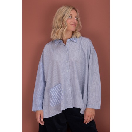 Mama B Accesa T Oversized Stripe Shirt - Blue