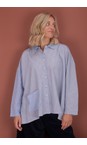 Mama B Blue Stripe Accesa T Oversized Stripe Shirt  
