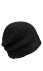 Loevenich Black  Super Soft Beanie with Pleated Back  