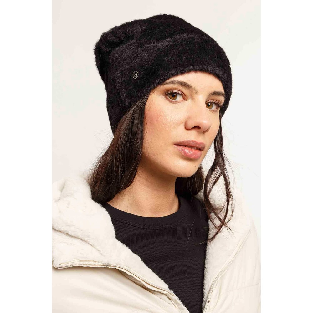 Loevenich Super Soft Beanie with Pleated Back Black 