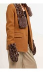 Loevenich Stone Leopard Faux Fur Mittens  