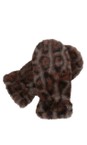 Loevenich Stone Leopard Faux Fur Mittens  