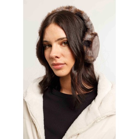 Loevenich Leopard Faux Fur Earcuffs - Grey