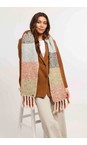 V.Fraas Orange Multi Soft Knit Multi Scarf  