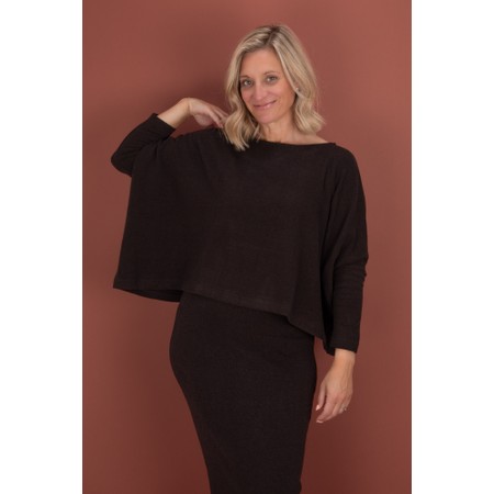 Mama B Kira Moro Boxy Fleece Jumper - Brown