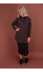 Mama B Riga Moro Oversized Bill R Riga Moro Stripe Fleece Jumper  