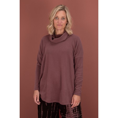 Mama B Oversized Bill U Cipolla Plain Fleece Jumper - Brown
