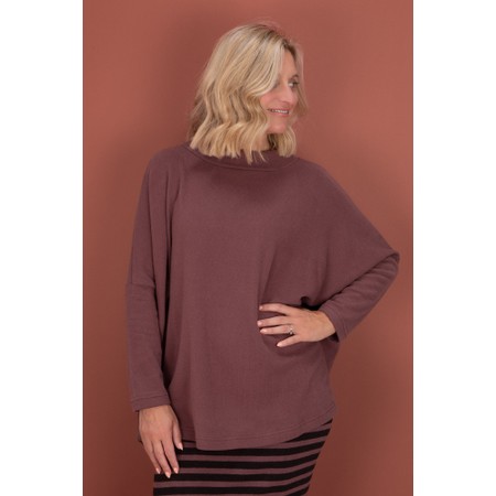 Mama B Spino U Cipolla Relaxed Plain Fleece Top - Brown