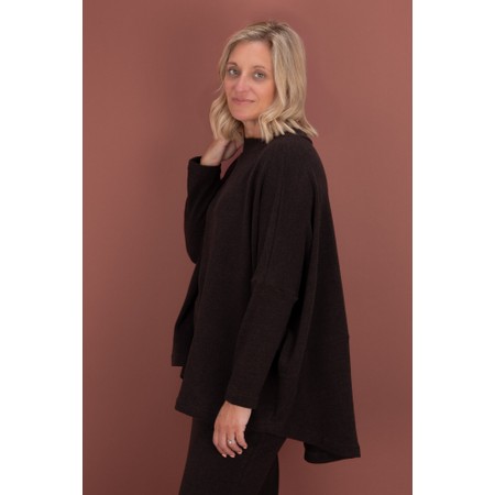 Mama B Spino U Moro Relaxed Plain Fleece Top - Brown