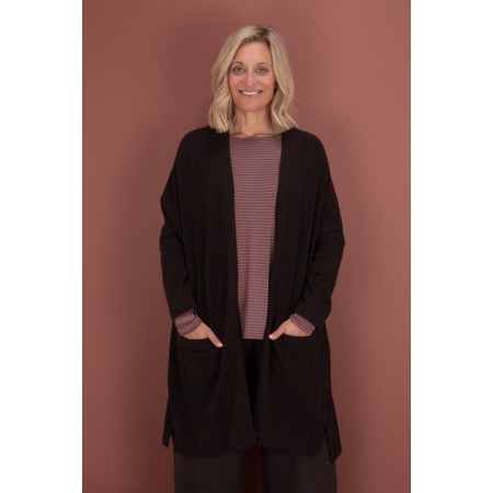 Mama B Soufle U Moro Plain Fleece Cardigan - Brown