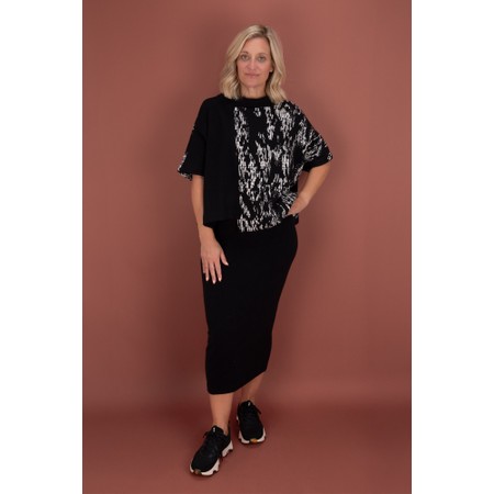 Mama B Lilla U Nero Plain Fleece Skirt - Black