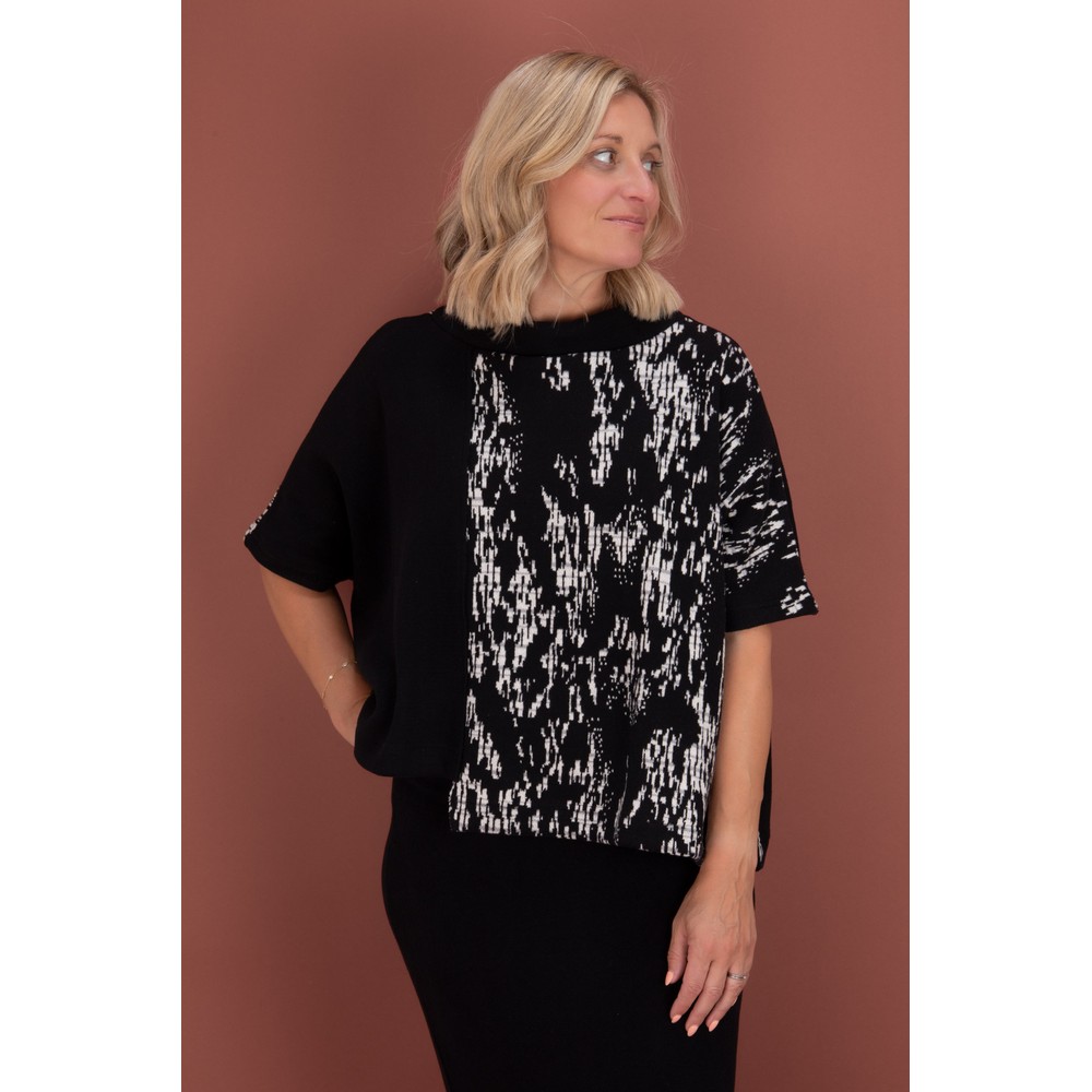 Mama B Magia Jacquard Jumper Nero