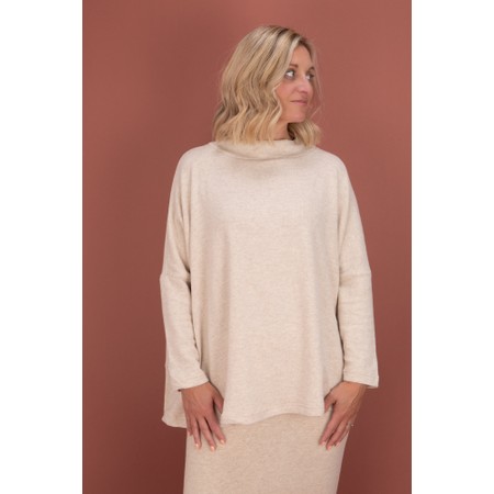 Mama B Spino U Lievito Relaxed Plain Fleece Top - Off-White