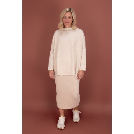 Mama B Lilla U Lievito Plain Fleece Skirt - Off-White