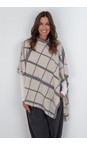 Henriette Steffensen Clan Print Kit Clan Print Kit High Neck Print Fleece Poncho  