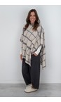 Henriette Steffensen Clan Print Kit Clan Print Kit High Neck Print Fleece Poncho  