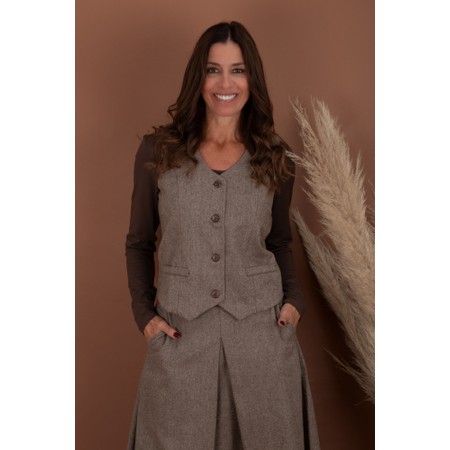 Chalk Wendy Waistcoat - Brown