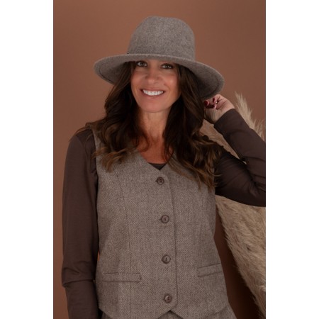 Loevenich Fedora Wool Hat - Beige