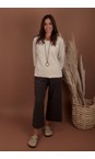Henriette Steffensen Chokolate Fleece Chokolate Crop Trouser  