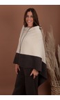 Henriette Steffensen Kit / Chokolate Contrast Kit/Chokolate Hem Fleece Poncho  