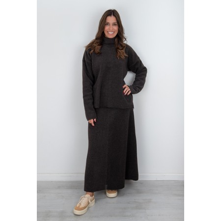 Henriette Steffensen Chokolate Long Fleece Skirt - Brown