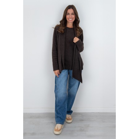 Henriette Steffensen Chokolate Fleece Blouse With Scarf - Brown