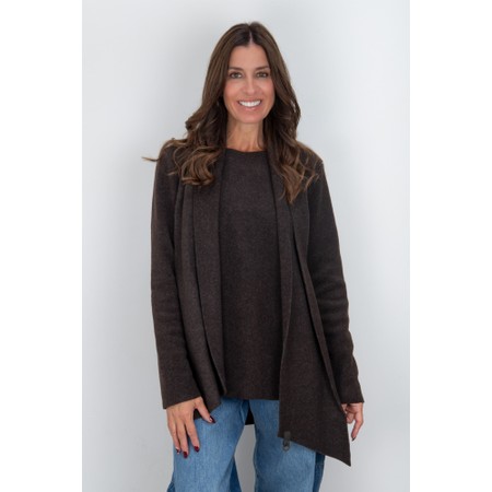 Henriette Steffensen Chokolate Fleece Blouse With Scarf - Brown
