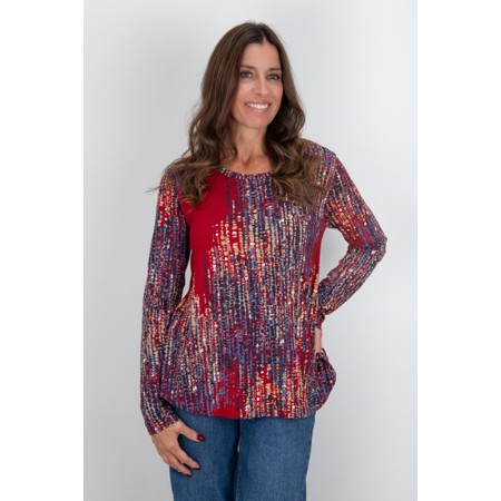 Masai Clothing MaBadisna Jersey Print Top - Red