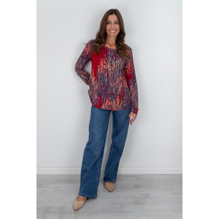 Masai Clothing MaBadisna Jersey Print Top - Red