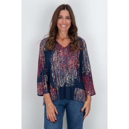 Masai Clothing MaBenika Print Top - Red